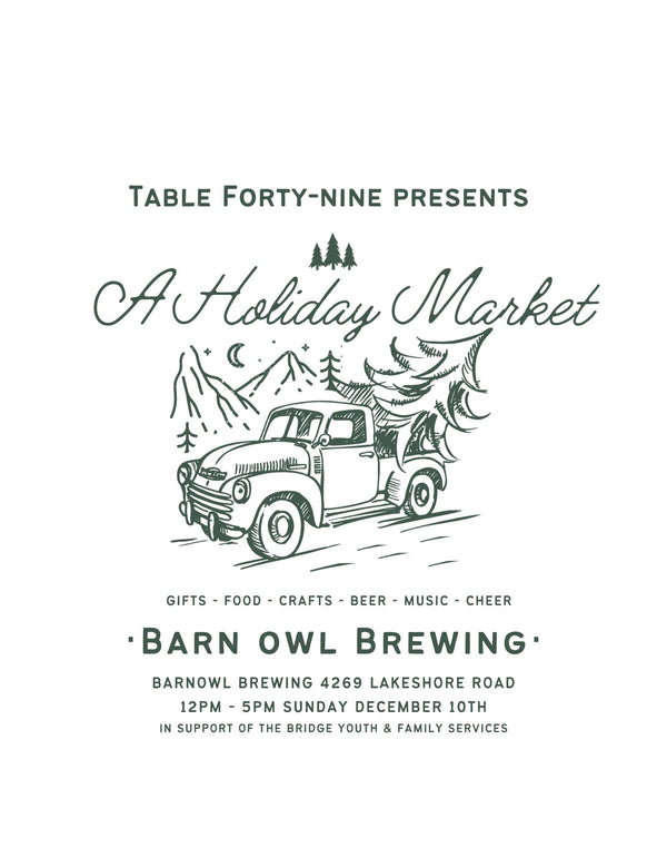 A Holiday Market at Barn Owl - December 10th