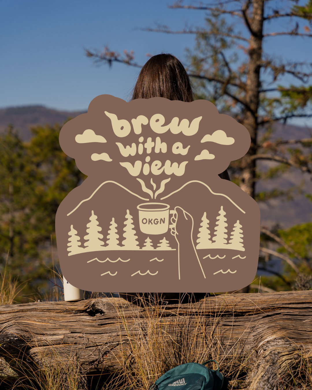 Brew with a View Sticker