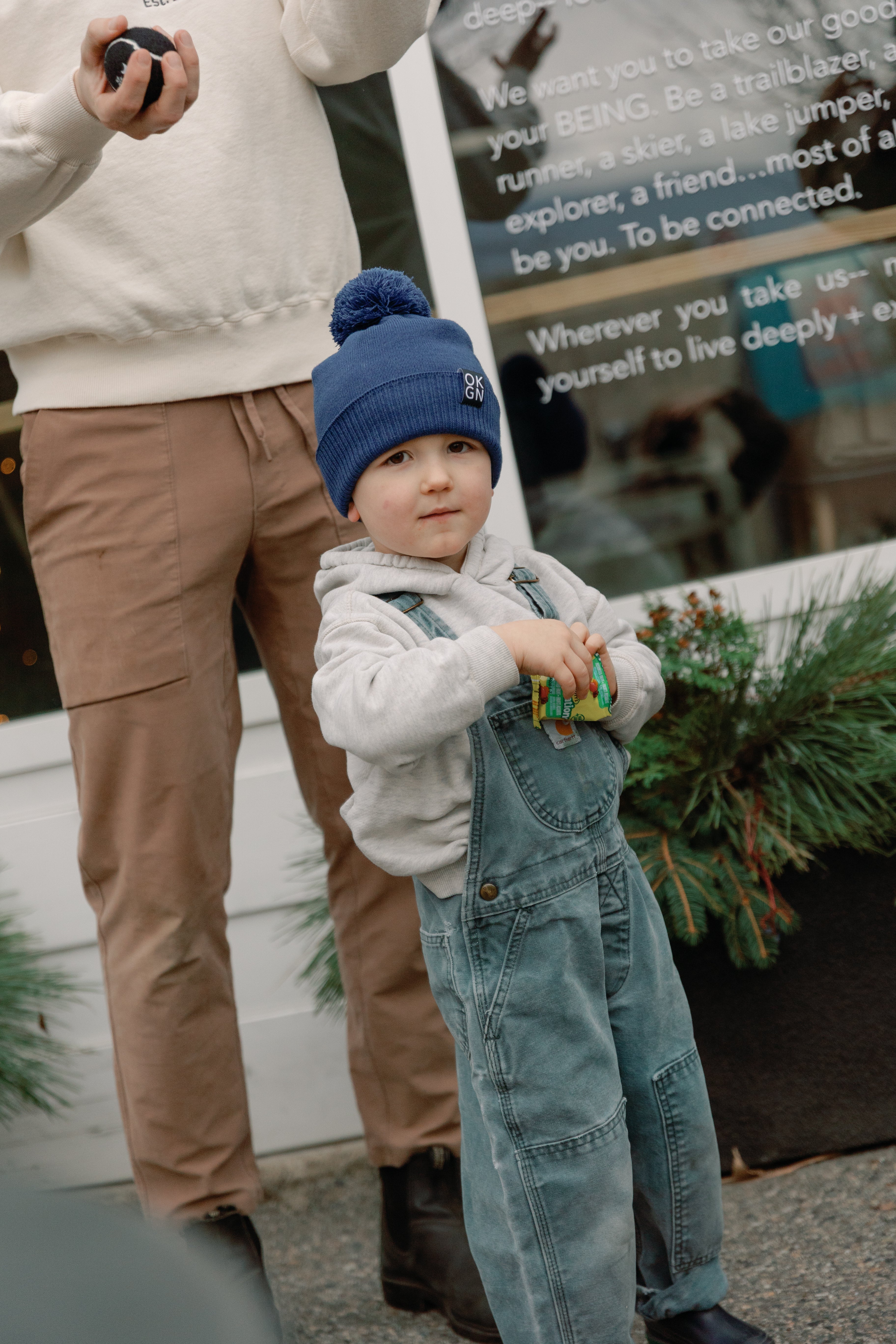 Blue Youth Pom Pom Beanie