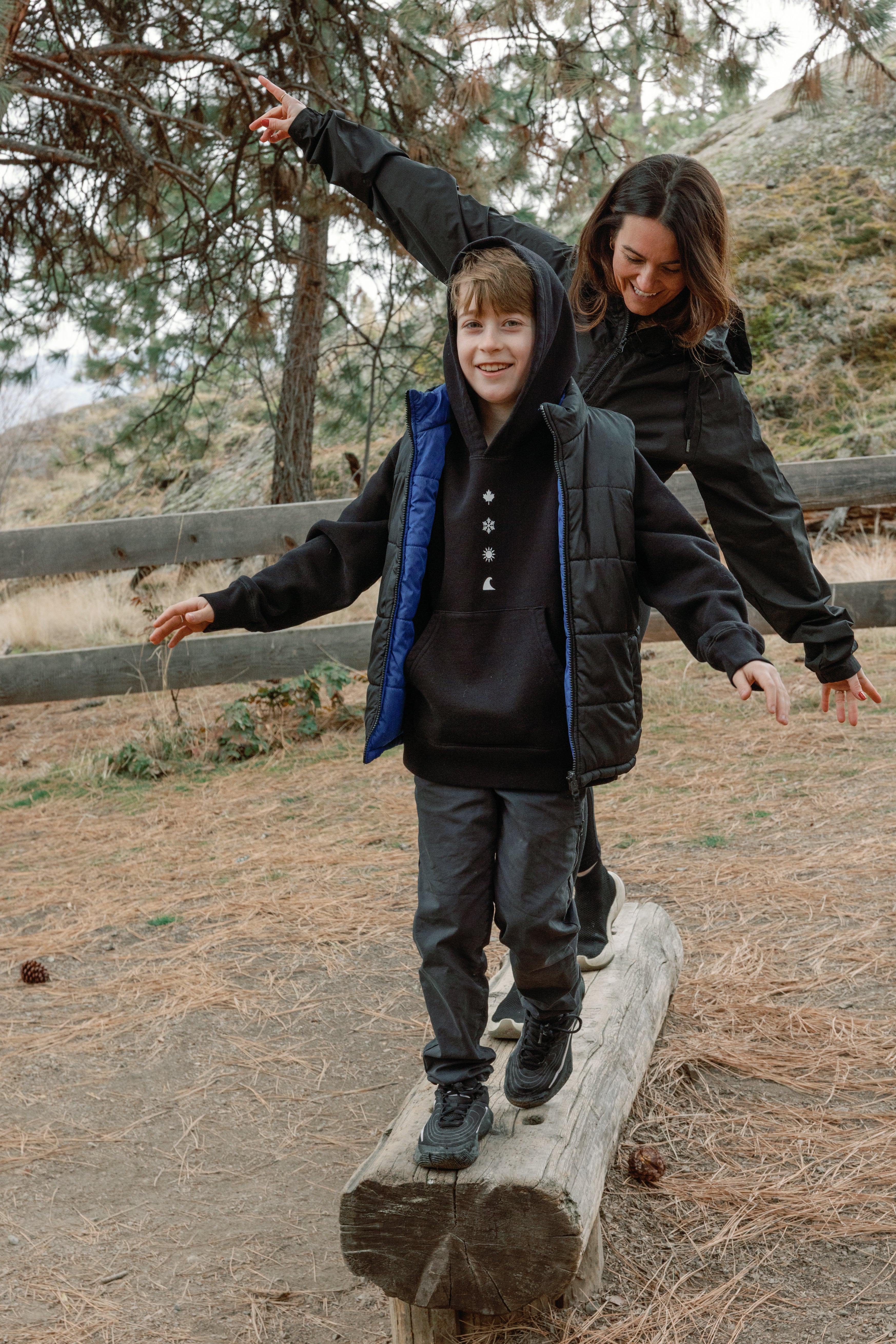 Youth Black Align Hoodie-2