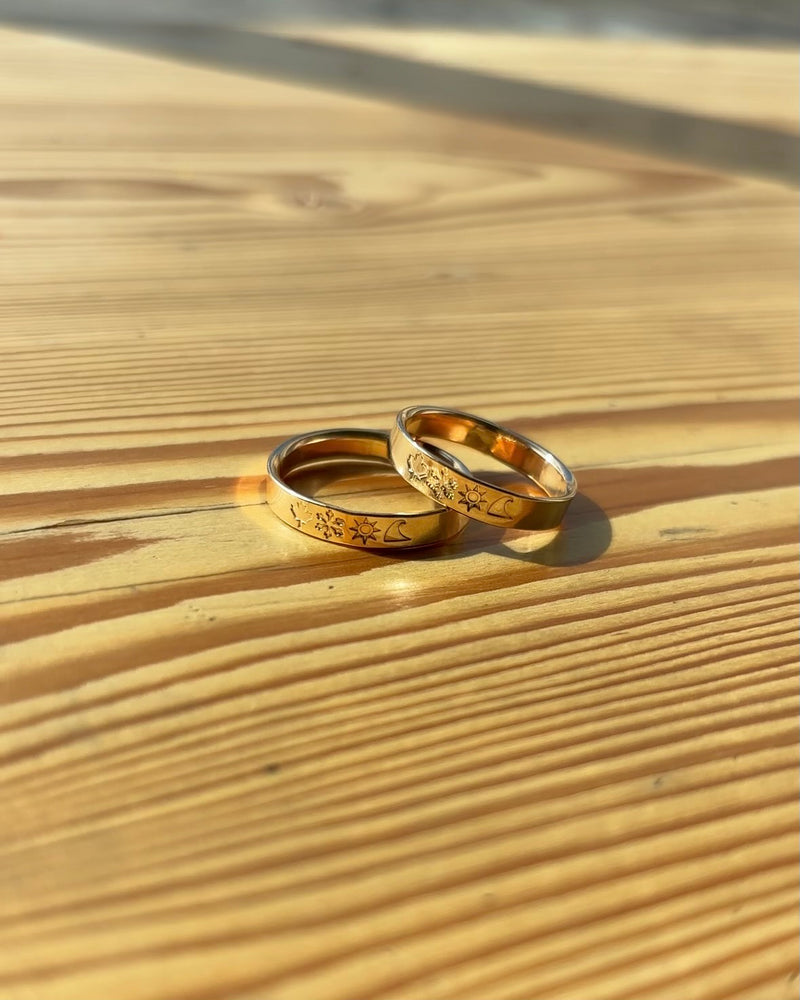 Golden Hour Thin Band Ring