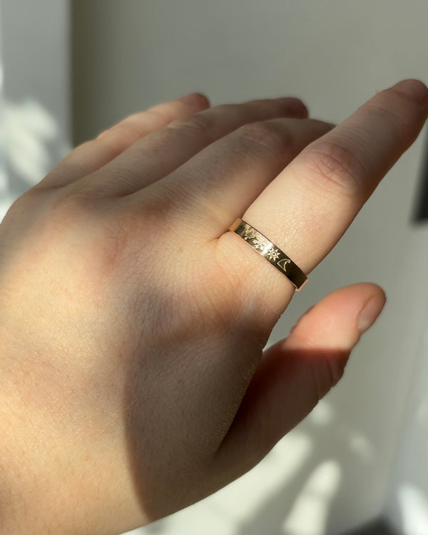 Golden Hour Thin Band Ring