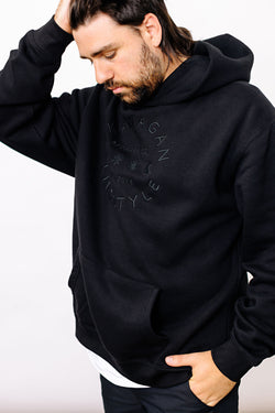 Black Community Hoodie OKANAGAN LIFESTYLE APPAREL