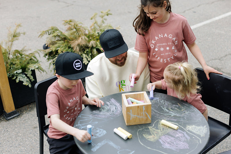 Okanagan Lifestyle Classic youth tee in a dusty rose color, easy to wear in any occasion