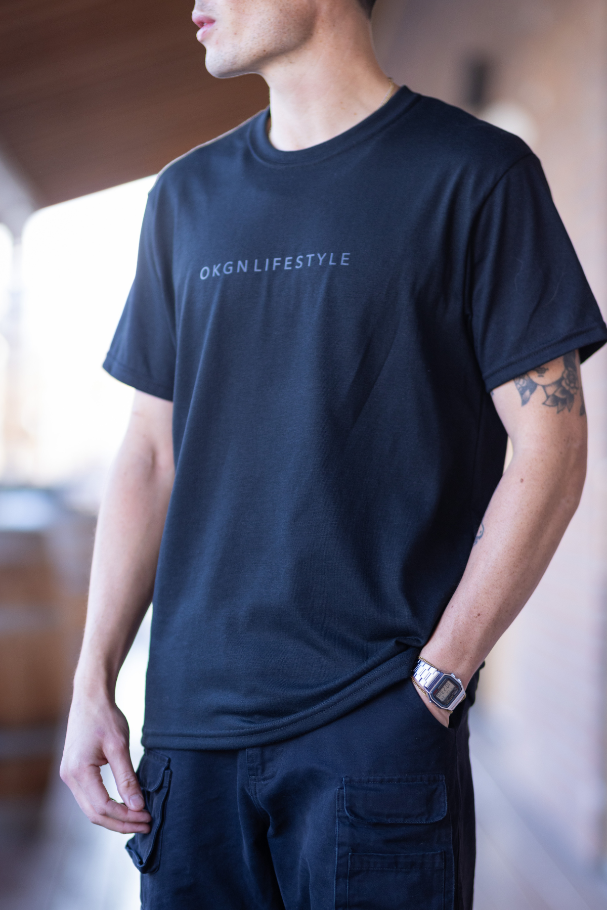 Black OKGN LIFESTYLE Tee-2