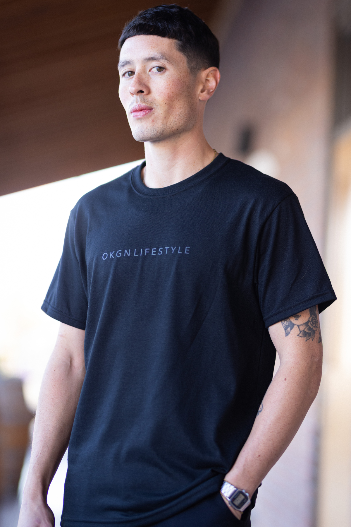 Black OKGN LIFESTYLE Tee-1