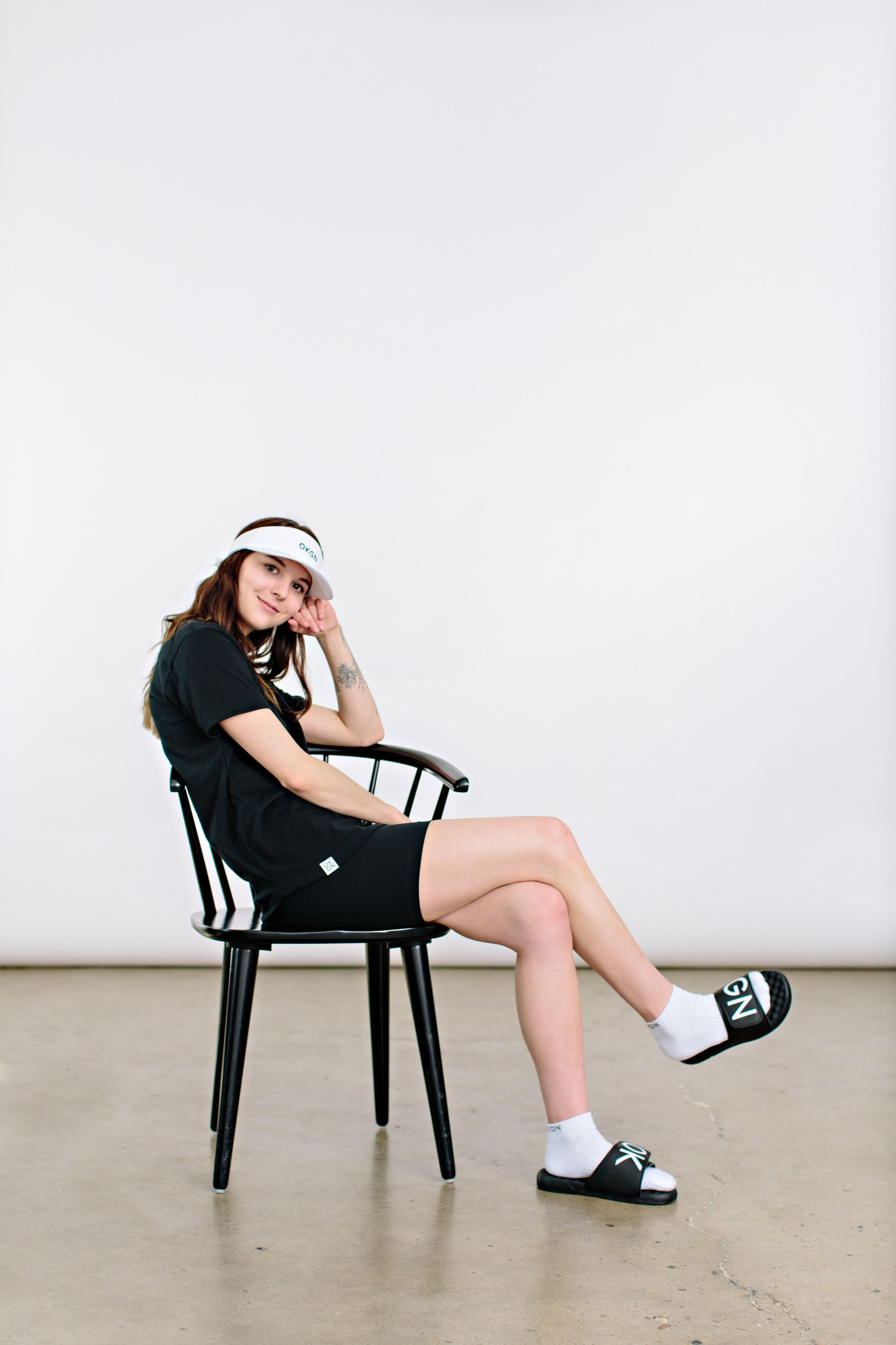 Black OKGN Scoop Bottom Tee-5