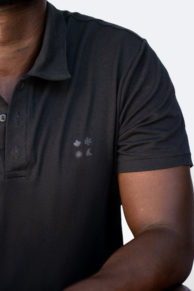 Black Bamboo Polo