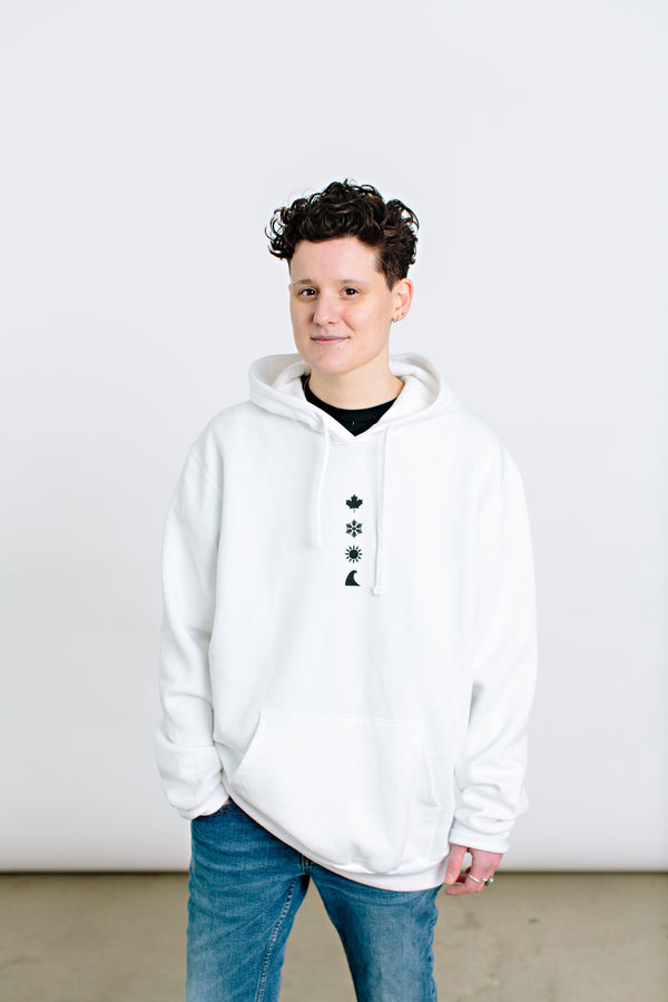 White Align Hoodie