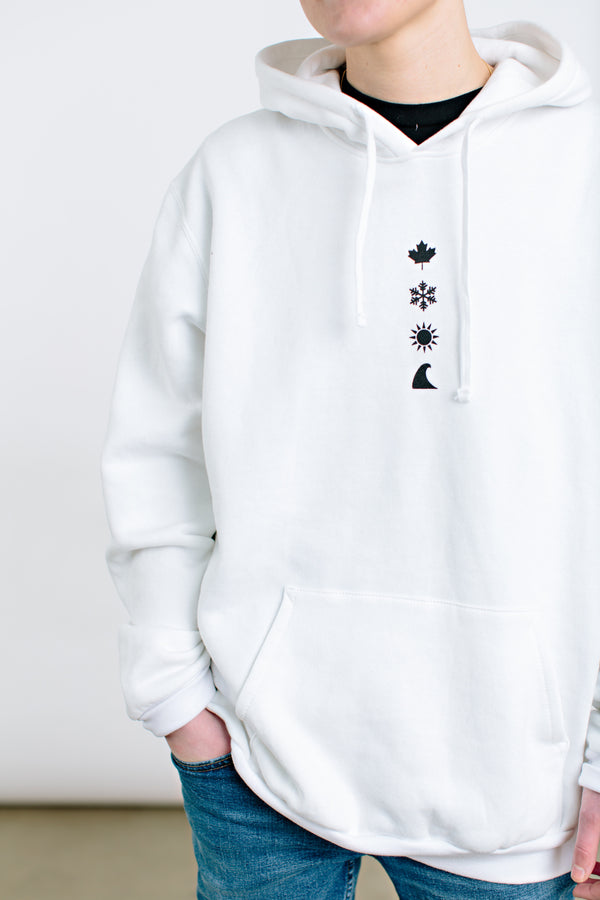 White Align Hoodie