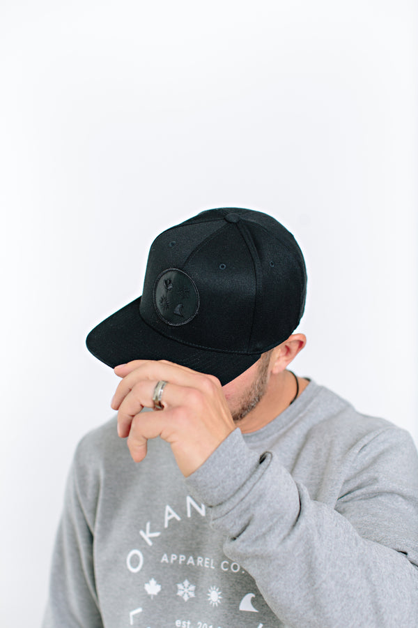 4 Icon Blackout Snapback