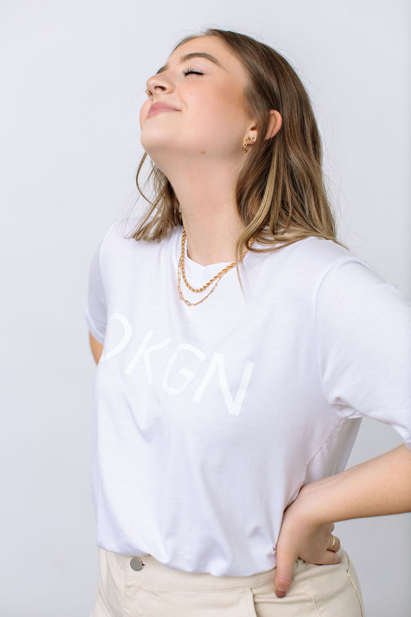 White OKGN Bamboo T-Shirt