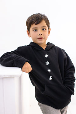 Youth Black Align Hoodie