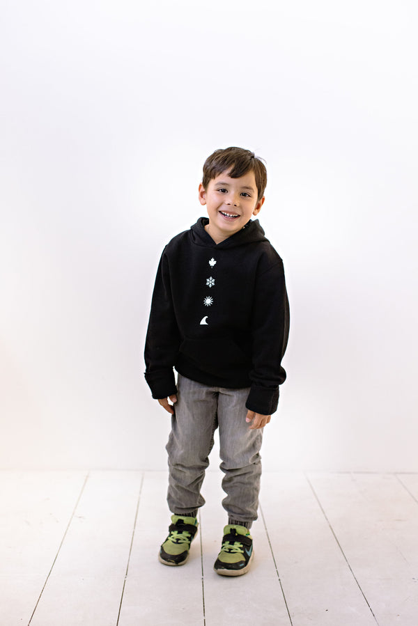 Youth Black Align Hoodie