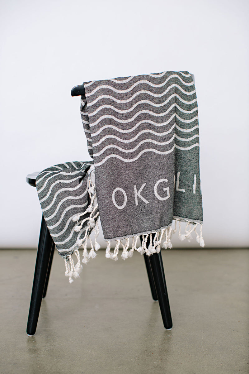 Charcoal Turkish Beach Towel