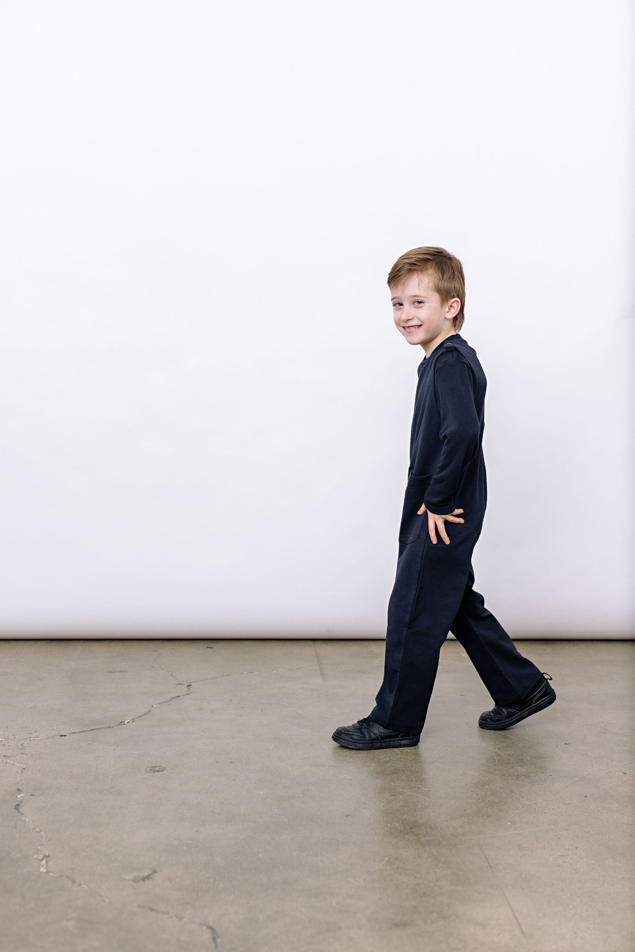 Maville Black Bamboo Overalls-6