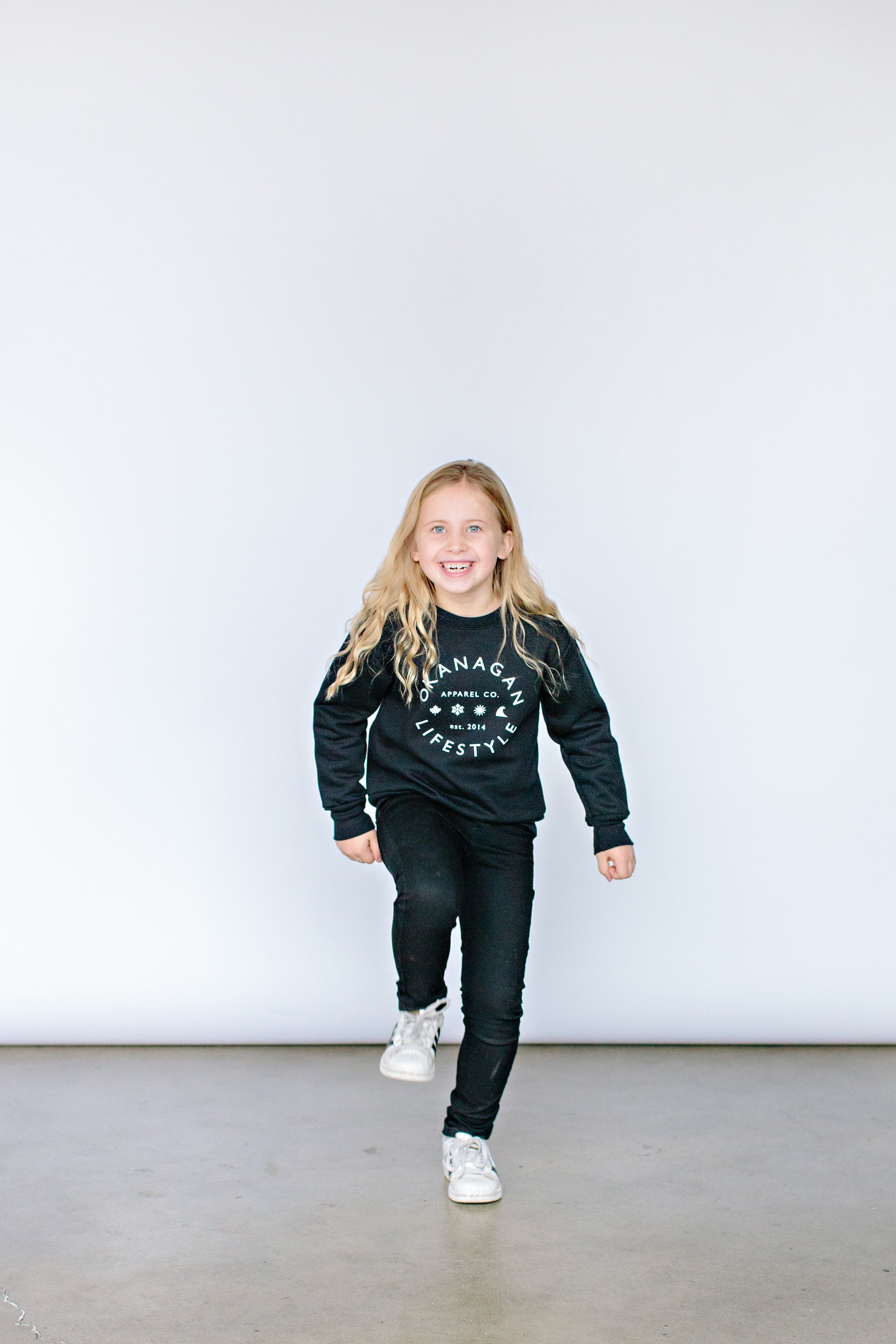 Youth Black Classic Crewneck