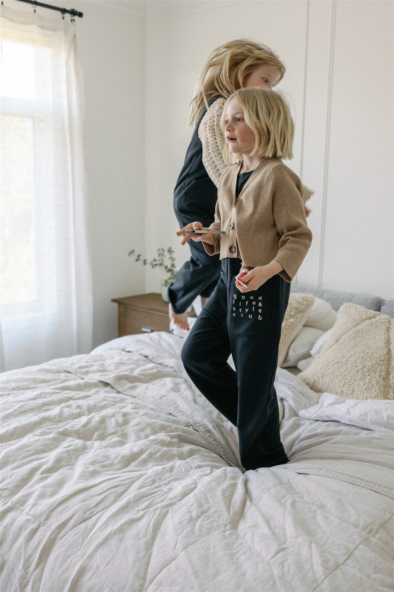 Maville Black Bamboo Overalls-3