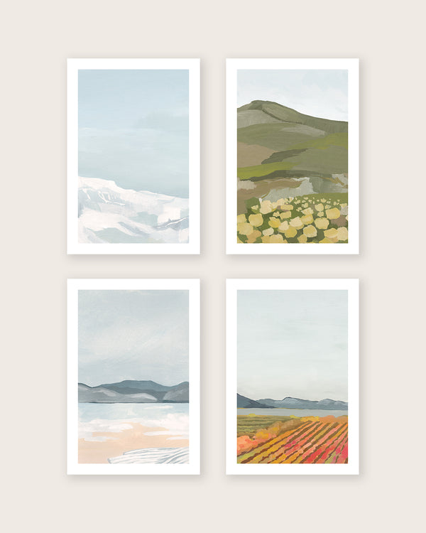 Stillness in The Seasons - Set of 4 Okanagan inspired Postcards