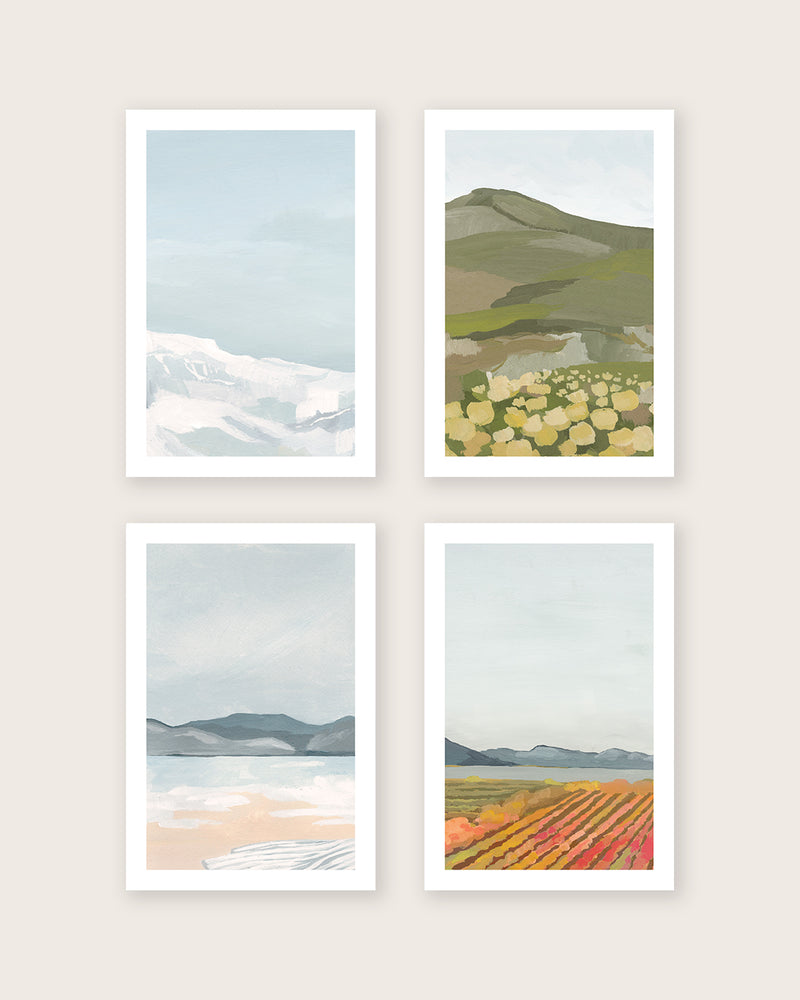 Stillness in The Seasons - Set of 4 Okanagan inspired Postcards